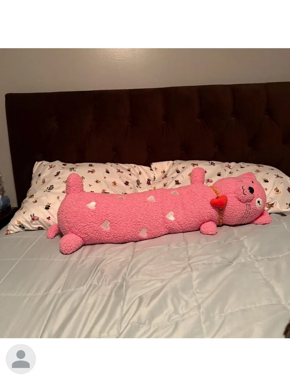 Pillowfort Cat Kids’ Long Weighted Plush Throw Pillow Pink